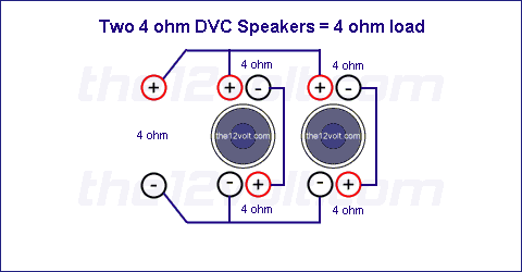 4 channel amp to 1 dvc sub