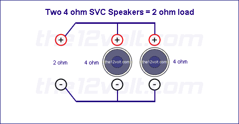 Subwoofer Wiring Diagrams For Two 4 Ohm Single Voice Coil Speakers