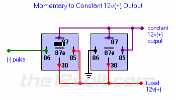 explain momentary to constant relay setup -- posted image.