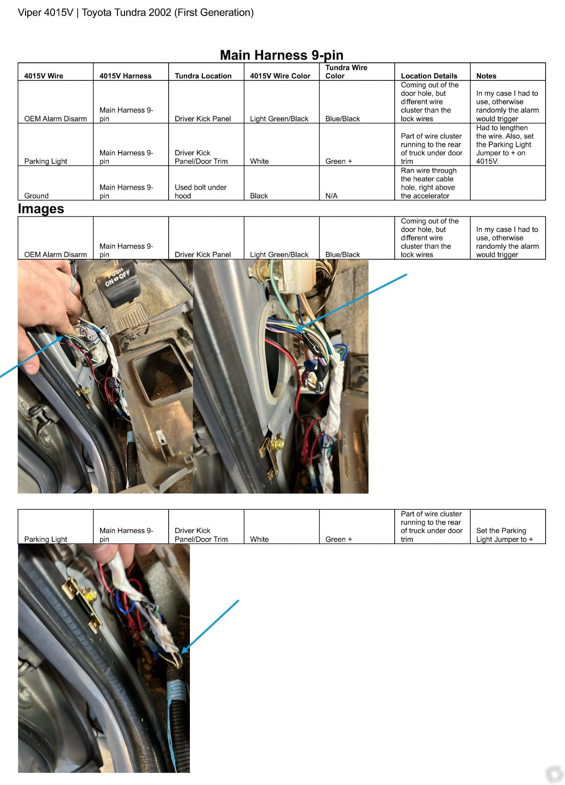 2002 Toyota Tundra, Viper 4105v Remote Start, Pictorial -- posted image.