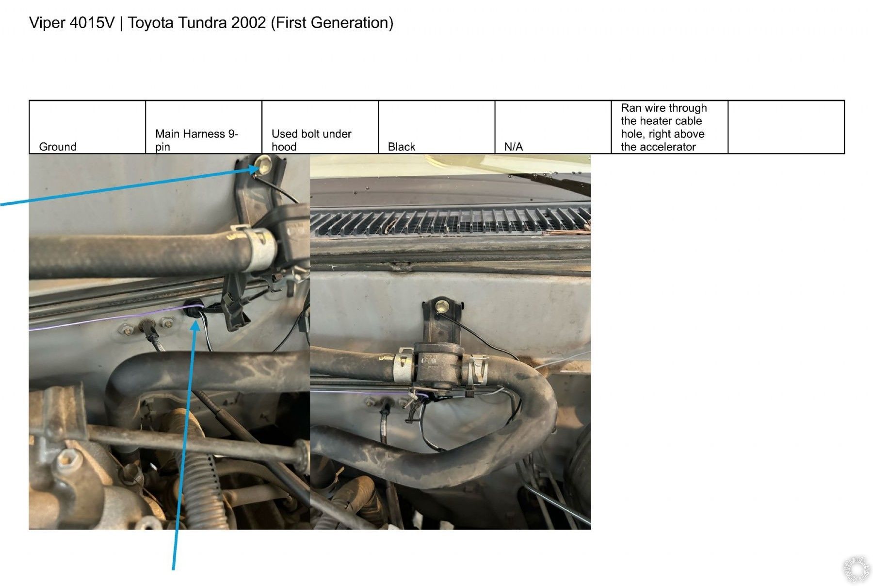 2002 Toyota Tundra, Viper 4105v Remote Start, Pictorial -- posted image.