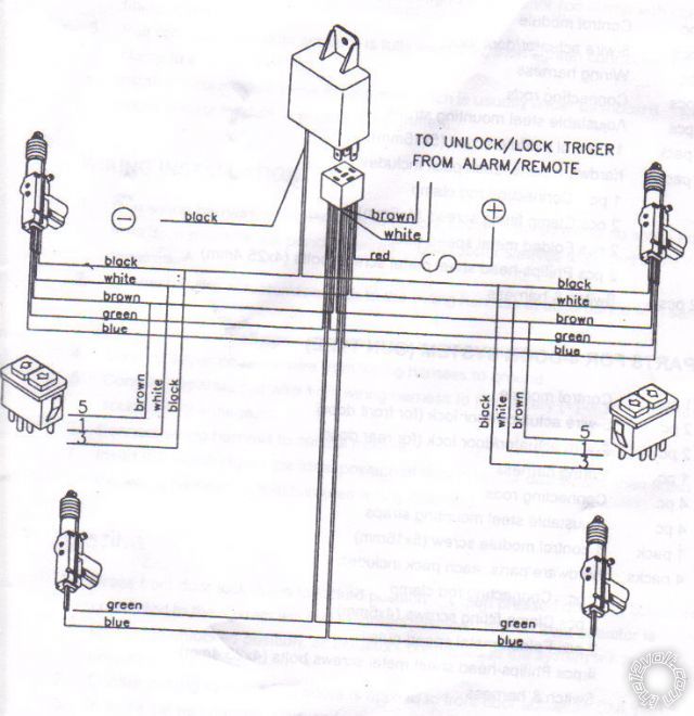 generic central door locking kit 2wire wiring diagram door lock actuators 