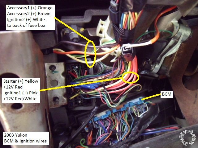 ignition switch wiring color code
