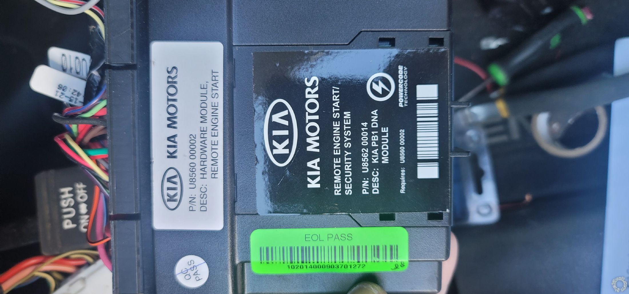 2011 Kia Sorento EX, Push Start, OEM Remote Starter Issue -- posted image.