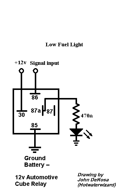 turn on led @ 0V with 12v being off -- posted image.