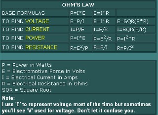 Ohm's Law when using power supply -- posted image.