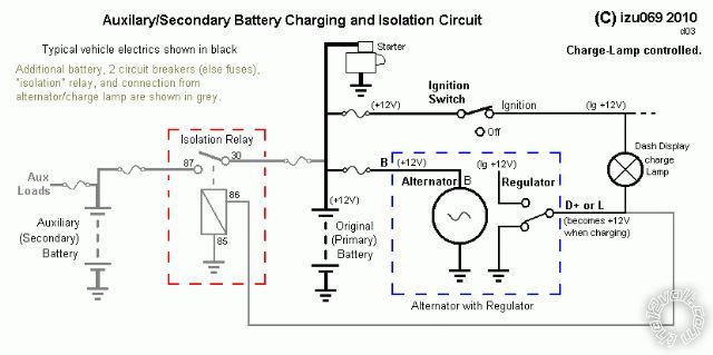 battery isolator relay diagram