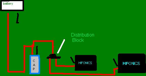 Diagram for Wiring 1 Capacitor to 2 Amps? - Last Post -- posted image.