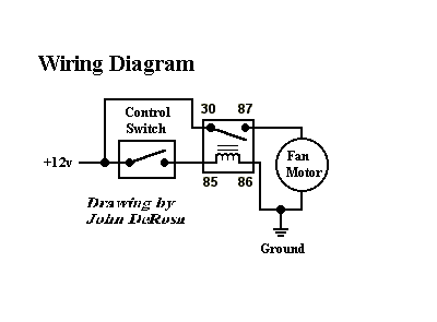 Simple relay diagram -- posted image.