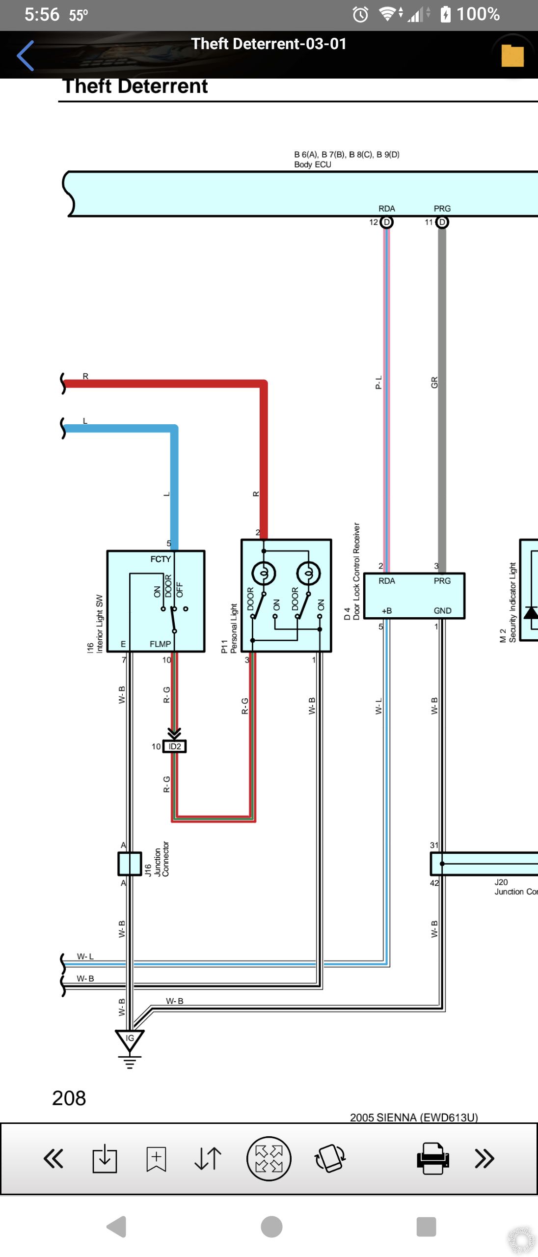 2004 Toyota Sienna, All Doors Open Wiring? -- posted image.